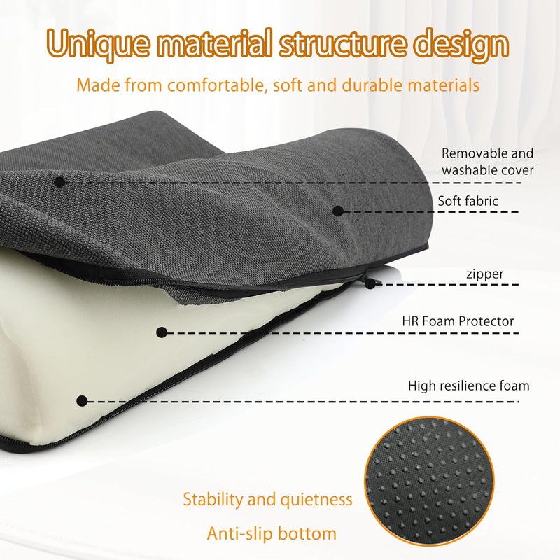 VINGVO Dog Bolster Pillow/Headrest, for Cervical Vertebra/Neck Stable Support, Portable Elastic Soft Pet Headrest for Dog Cat (M（15.91 x 14.57in）) - Image 4